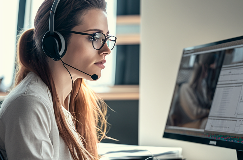Woman working from home